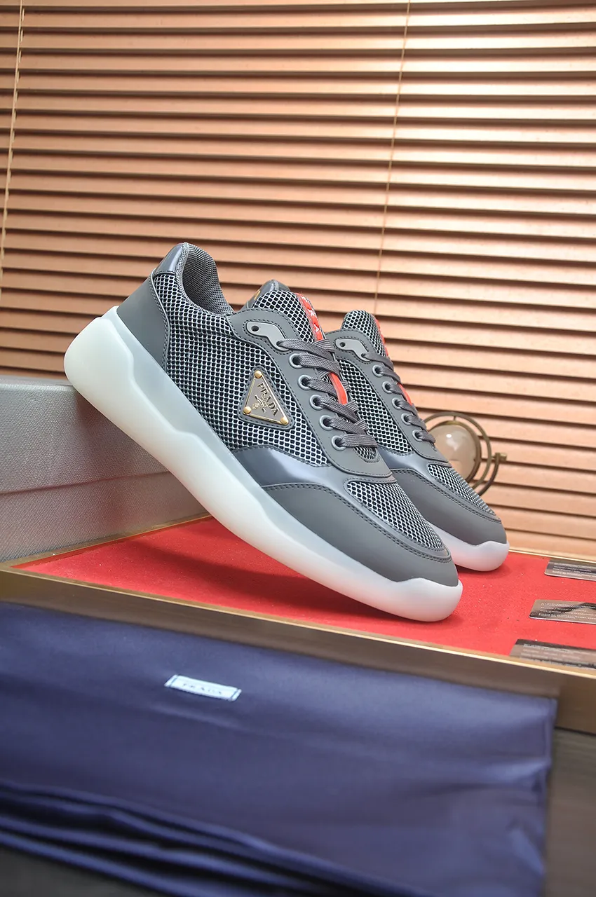 Men's shoes 💰620💶 [PRADA] Top original, new season, high quality original goods, top high mercerized cowhide combined with original breathable fabric + imported glue, imported stretch fabric inside with original cowhide feet, original thick outsole! Quality guaranteed! Code 38-45 (45 customized)